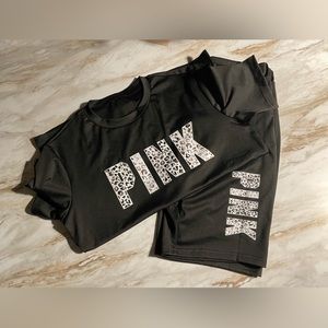 PINK Cheetah Shirt & Biker Short Set